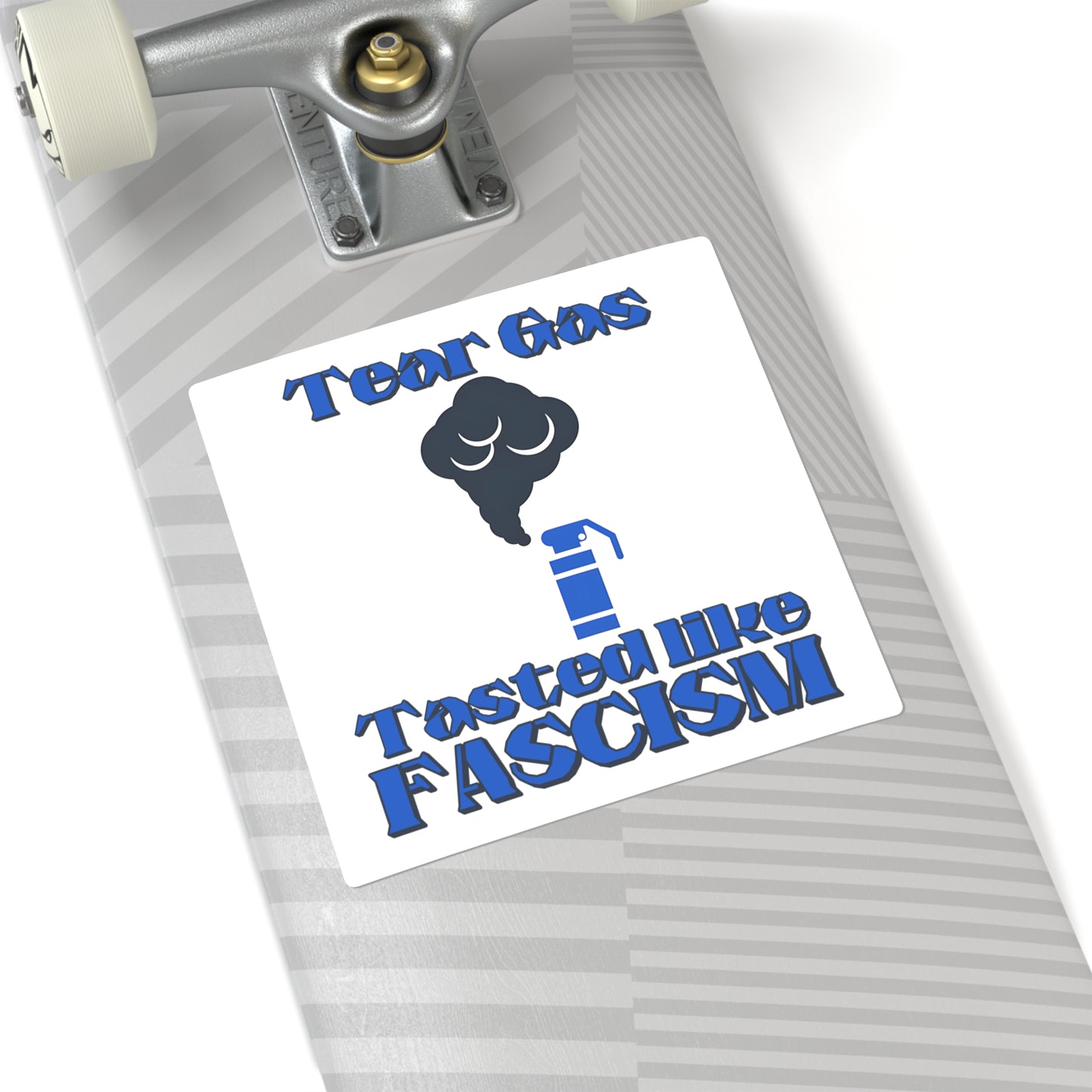 Tear gas tastes like fascism - Political Activism, Protest Gear, Laptop Decals, Unique Gifts, Anti-Fascist Culture