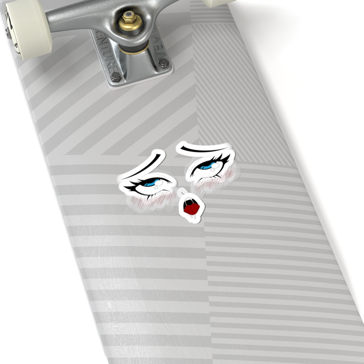 Ahegao Rolling Eyes with Mouth Sticker – Anime Eyes Art – Cute Otaku Vinyl Decal
