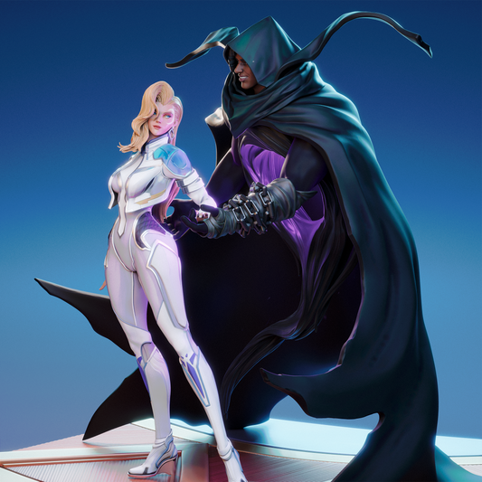Cloak and Dagger style Duo resin kit – Unpainted 3D Printed Model kit