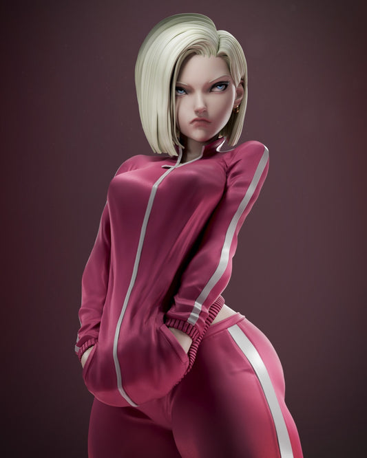 Street Android 18 Style Dragon Ball Anime Unpainted Resin Garage Kit (1/6-1/12)