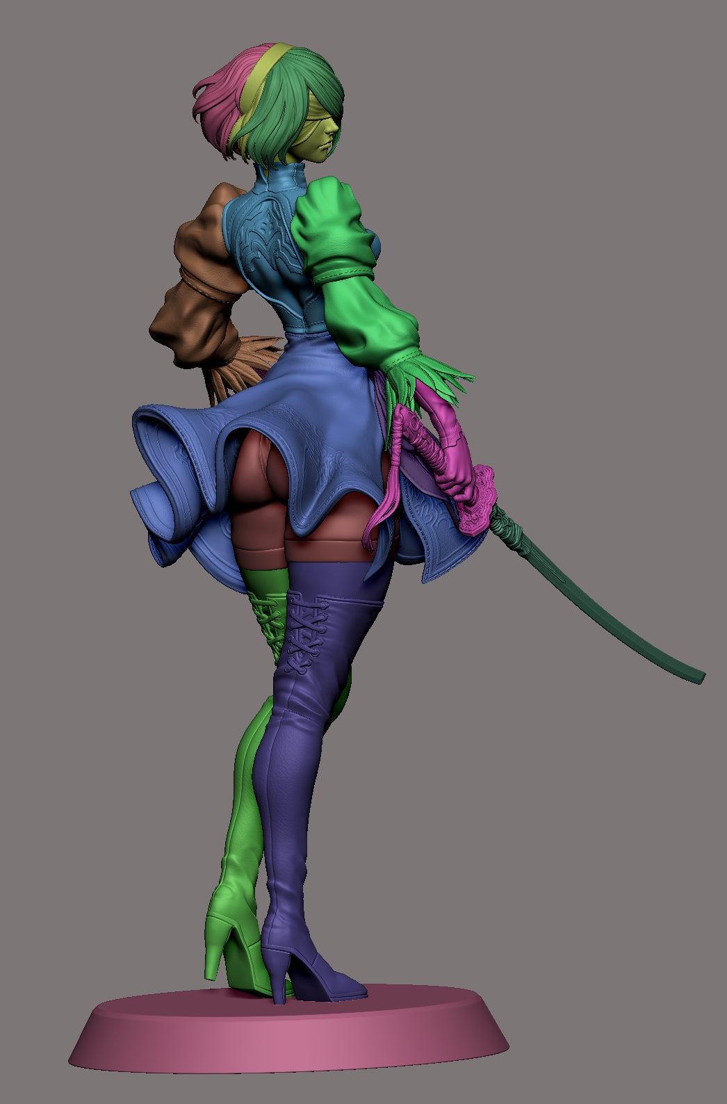 2B Style Android Blade Dancer Resin Kit – Unpainted 3D Printed Model Kit