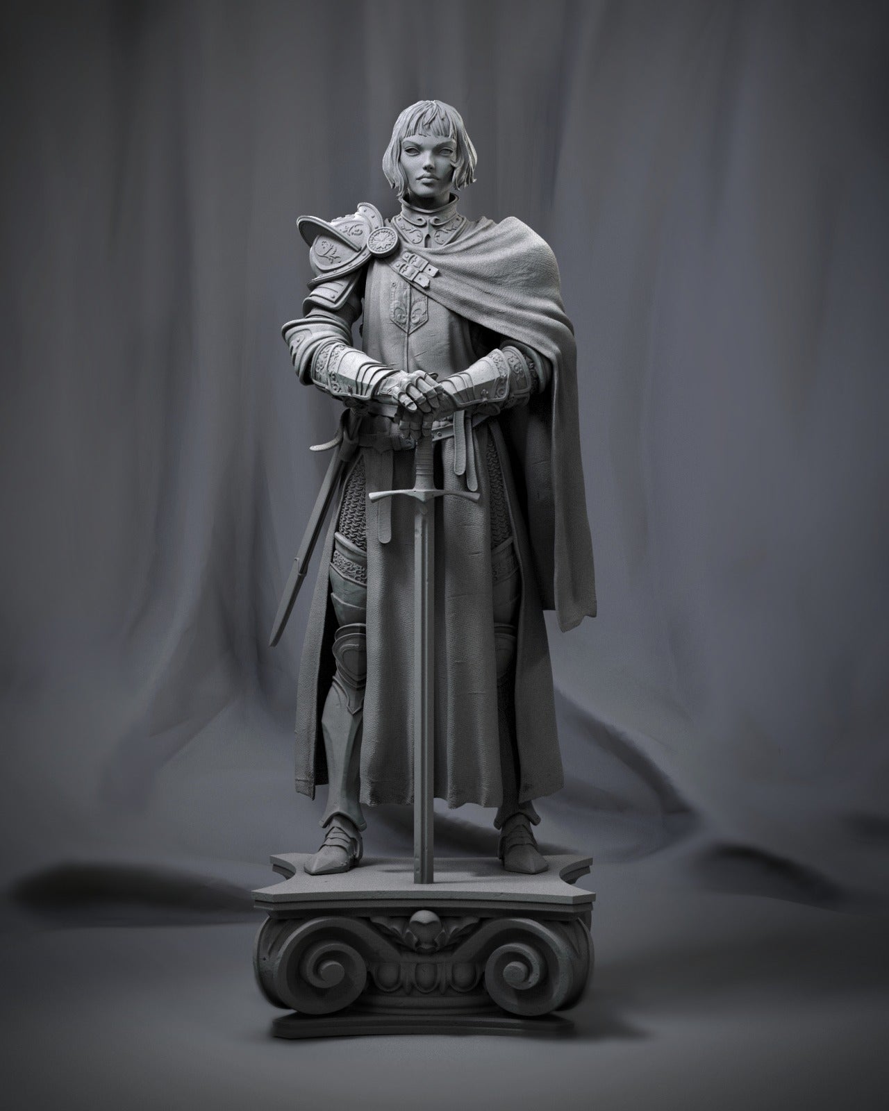 Joan of Arc Style Holy Knight Resin Kit – Unpainted 3D Printed Model Kit