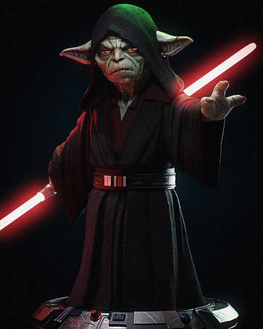 Darth Yoda style Dark Force Master resin kit – Unpainted 3D Printed Model kit