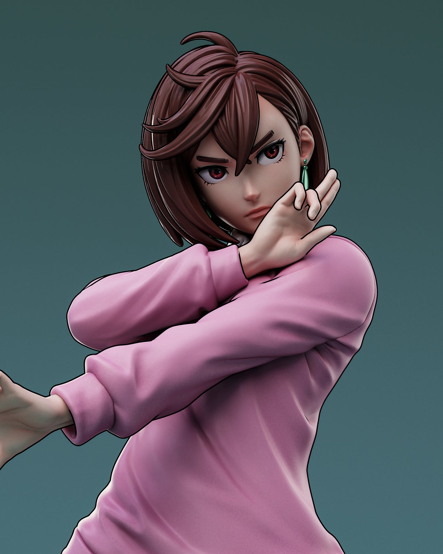 Momo Ayase style Occult Student Girl resin kit – Unpainted 3D Printed Model kit