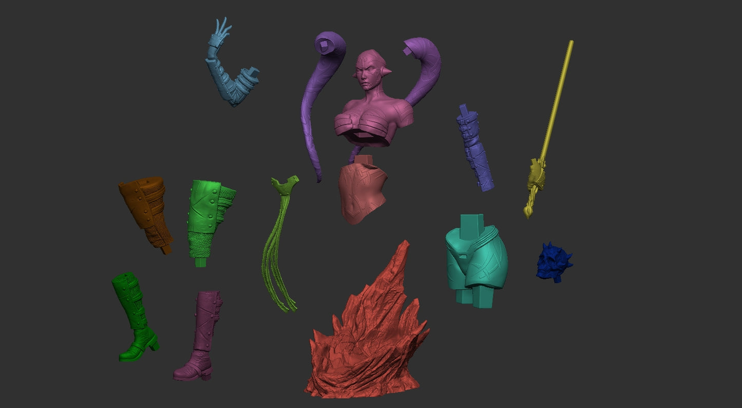 Darth Talon Style Sith Assassin Resin Kit – Unpainted 3D Printed Model Kit