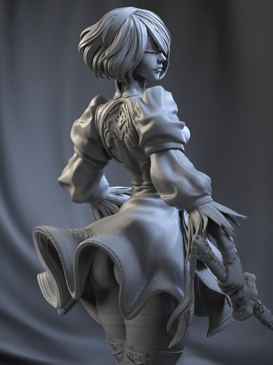 2B Style Android Blade Dancer Resin Kit – Unpainted 3D Printed Model Kit
