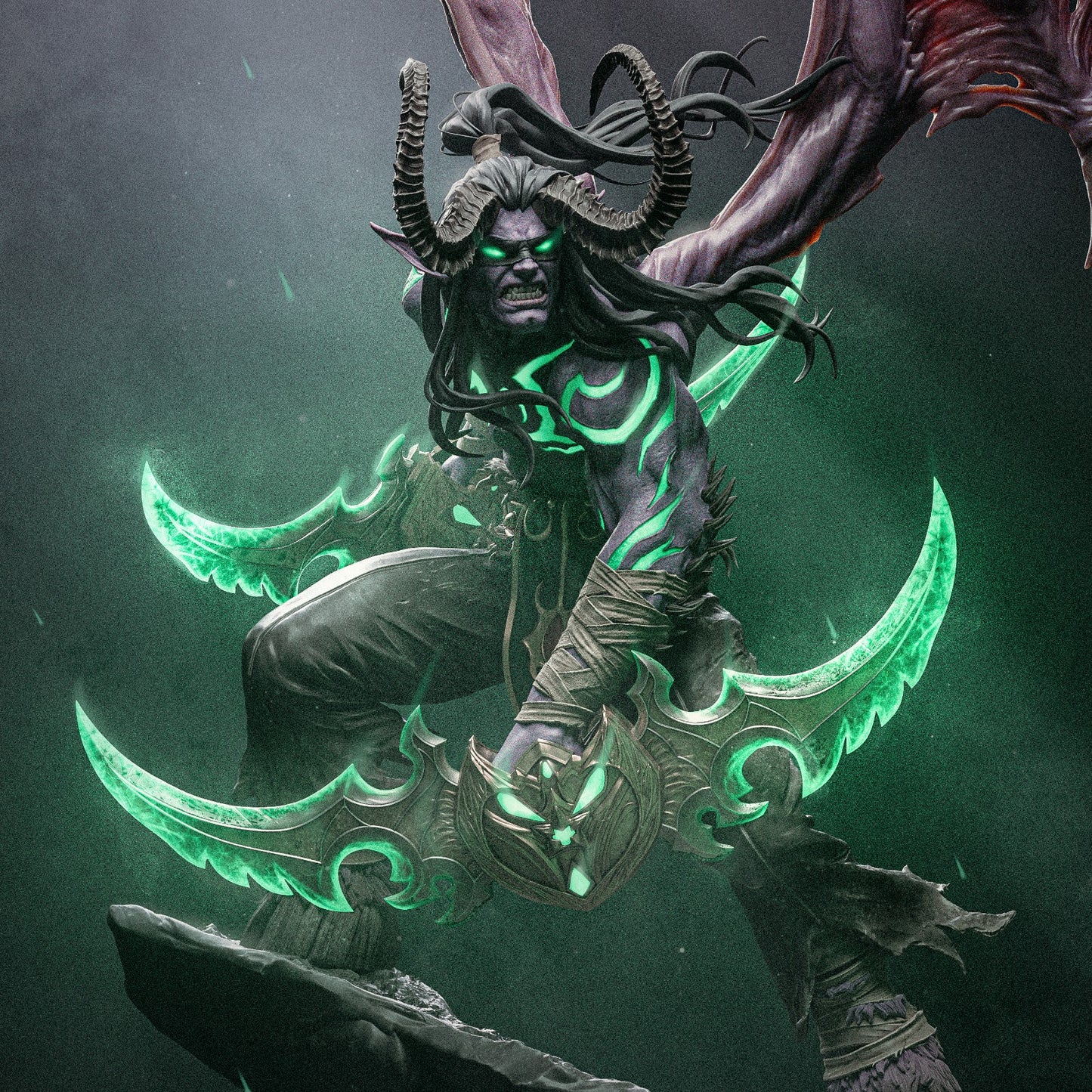 Illidan style Betrayer resin kit – Unpainted 3D Printed Model kit