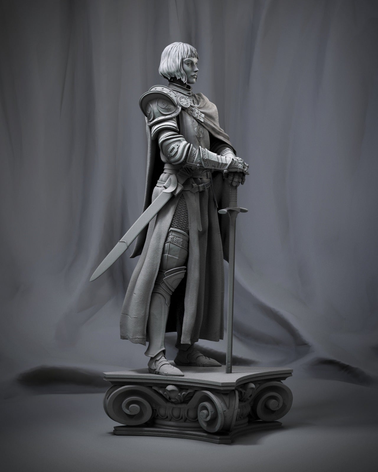 Joan of Arc Style Holy Knight Resin Kit – Unpainted 3D Printed Model Kit