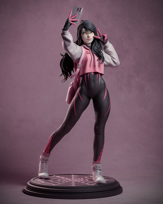 Spider-Girl style Web Warrior Girl resin kit – Unpainted 3D Printed Model kit
