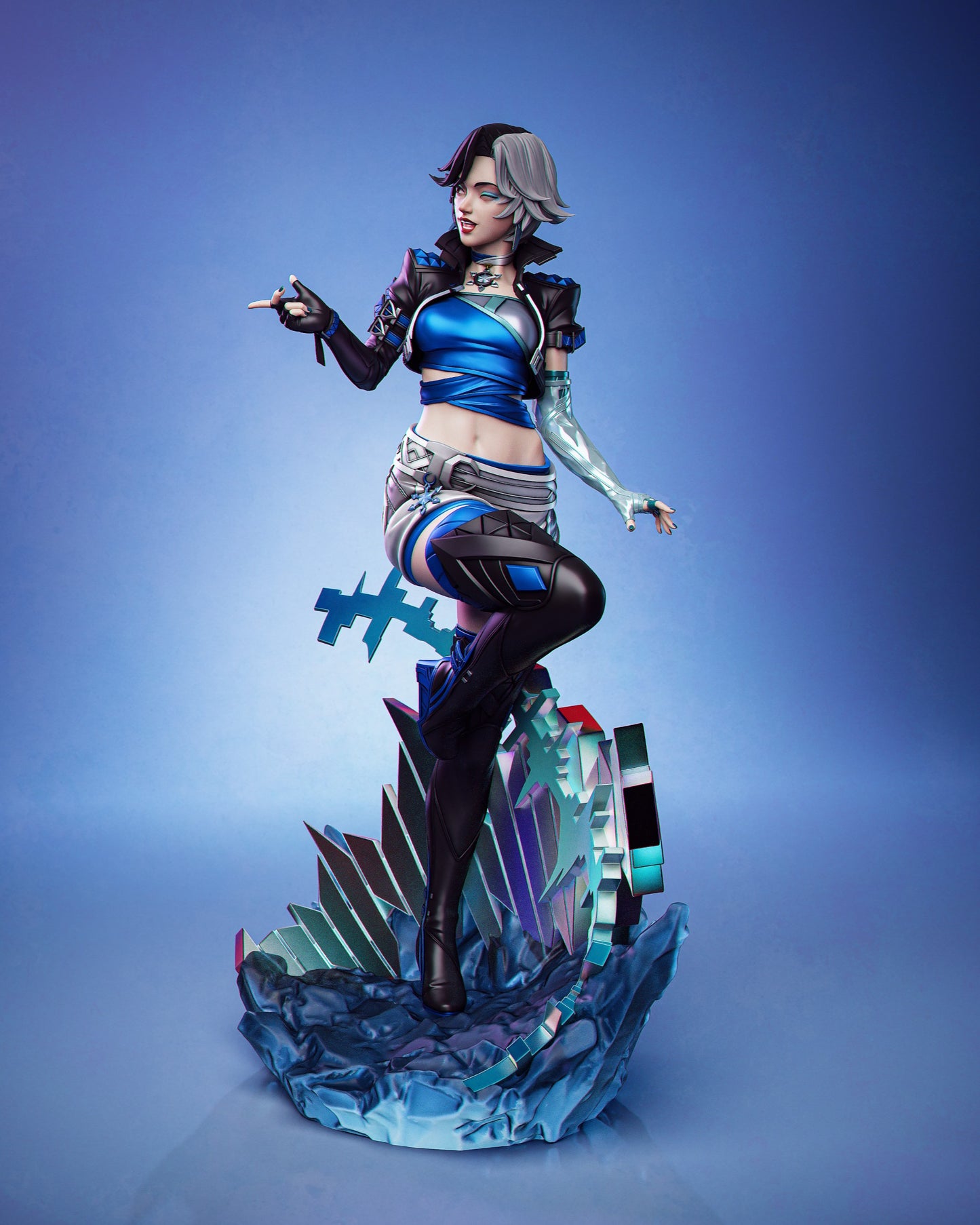 Luna Snow style K-Pop Ice Mage resin kit – Unpainted 3D Printed Model kit