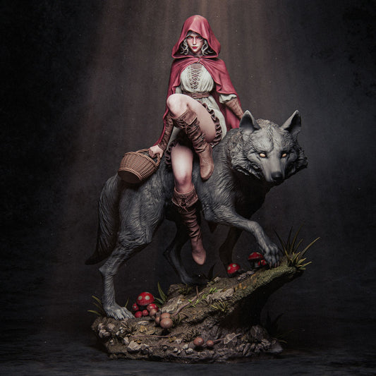 Red Riding Hood Twilight Hunter Girl resin kit – Unpainted 3D Printed Model kit