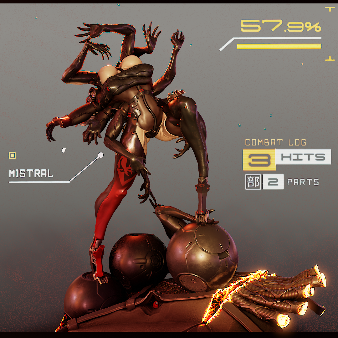 Mistral style Steel Serpent Girl resin kit – Unpainted 3D Printed Model kit