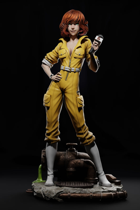 April O'Neil style Channel Heroine Girl resin kit – Unpainted 3D Printed Model kit
