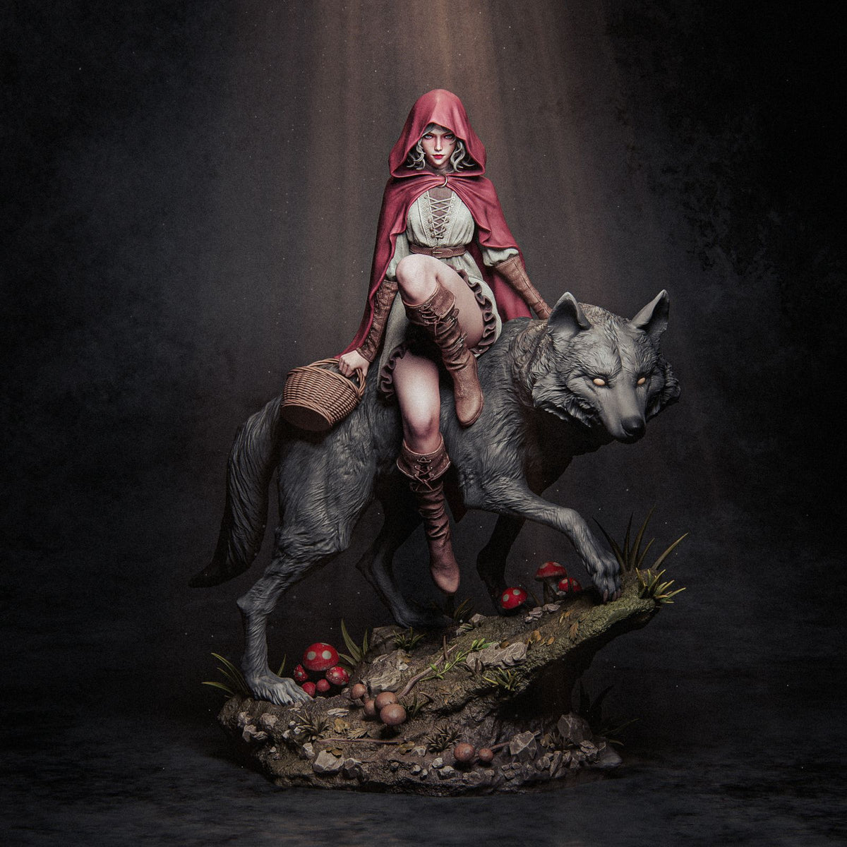 Red Colour Riding Kit Red Riding Hood Twilight Hunter Girl resin kit – Unpainted 3D Printed ...