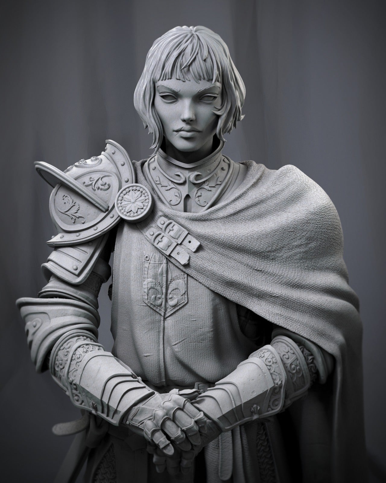 Joan of Arc Style Holy Knight Resin Kit – Unpainted 3D Printed Model Kit