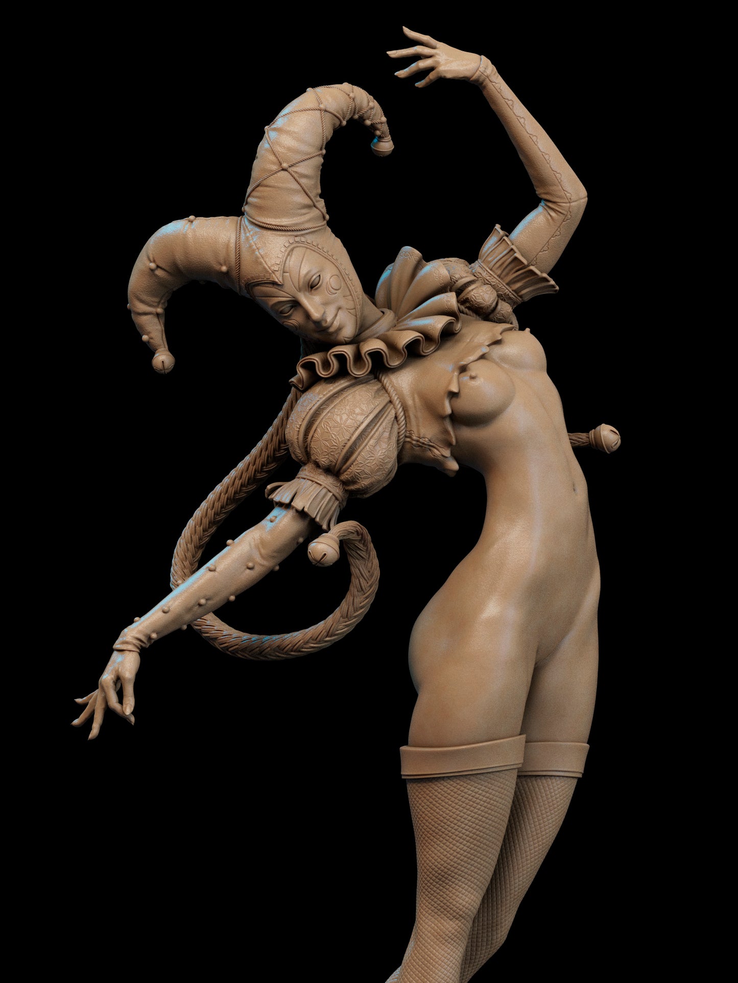 Jester Trickster Performer Resin Kit – Unpainted 3D Printed Model Kit