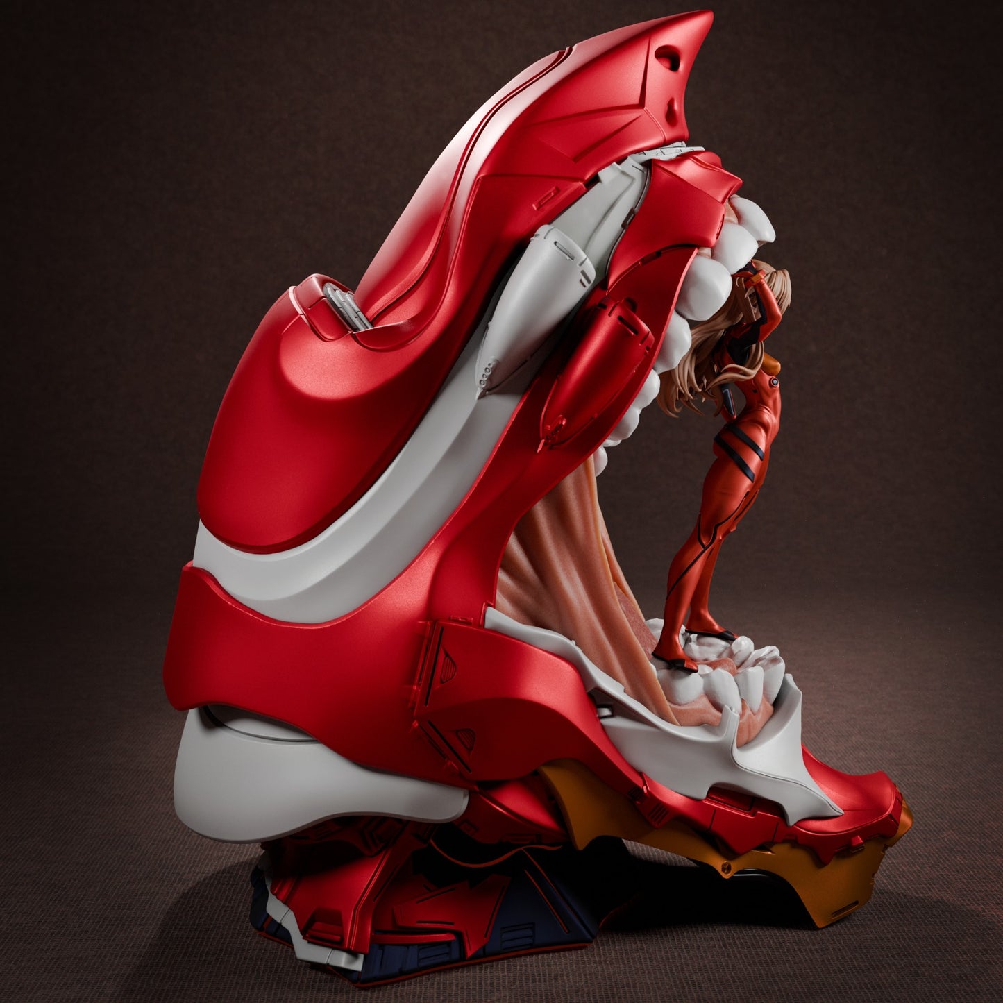 Asuka & Unit-02 Style Diorama Evangelion Unpainted Resin Garage Kit (1/4-1/12)
