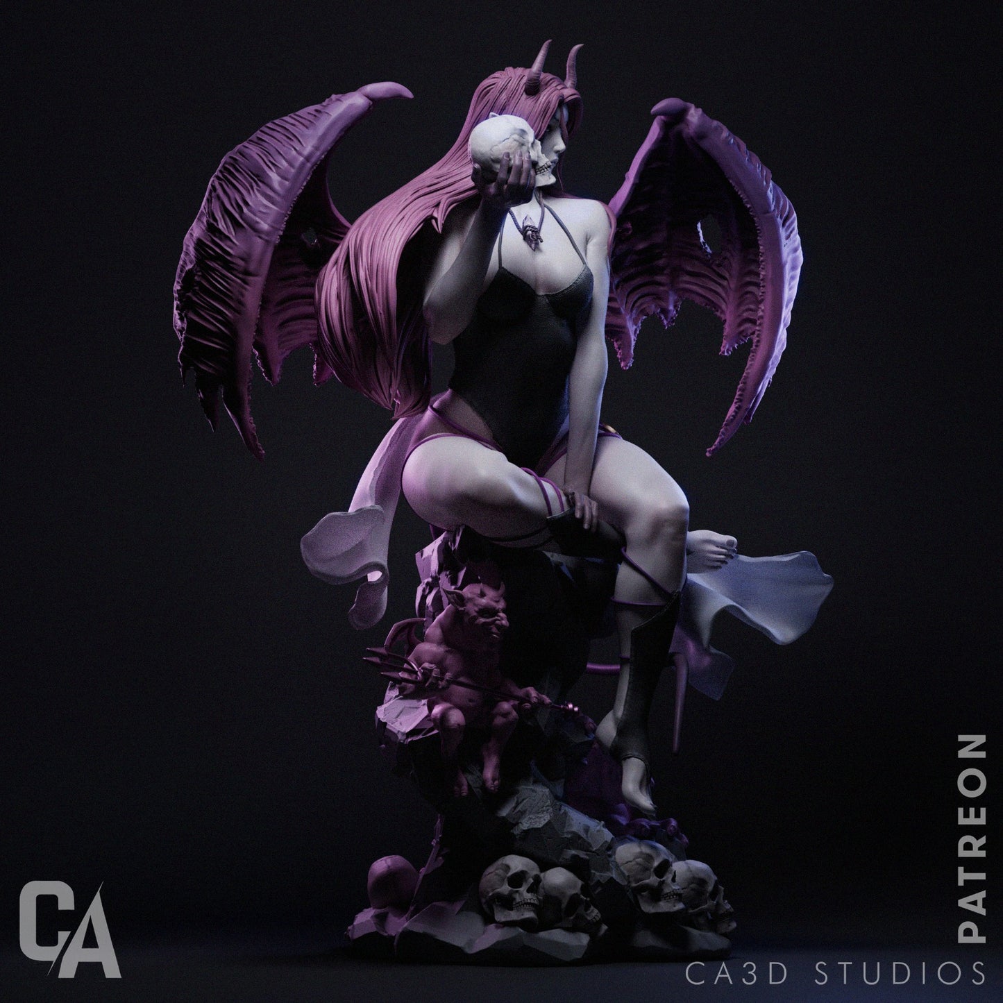 Succubus Infernal Temptress Resin Kit – Unpainted 3D Printed Model Kit