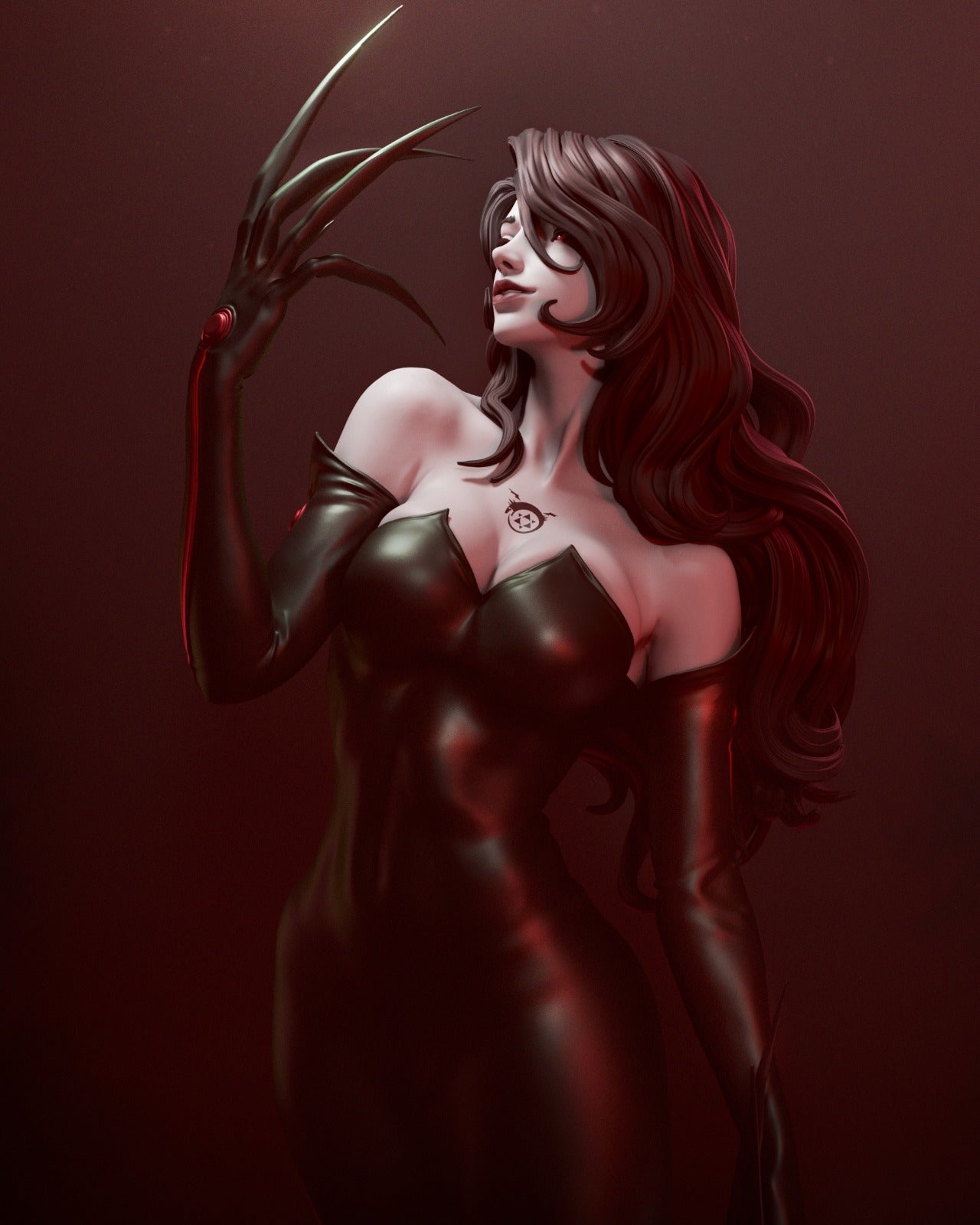 Lust style Sinister Seductress Girl resin kit – Unpainted 3D Printed Model kit