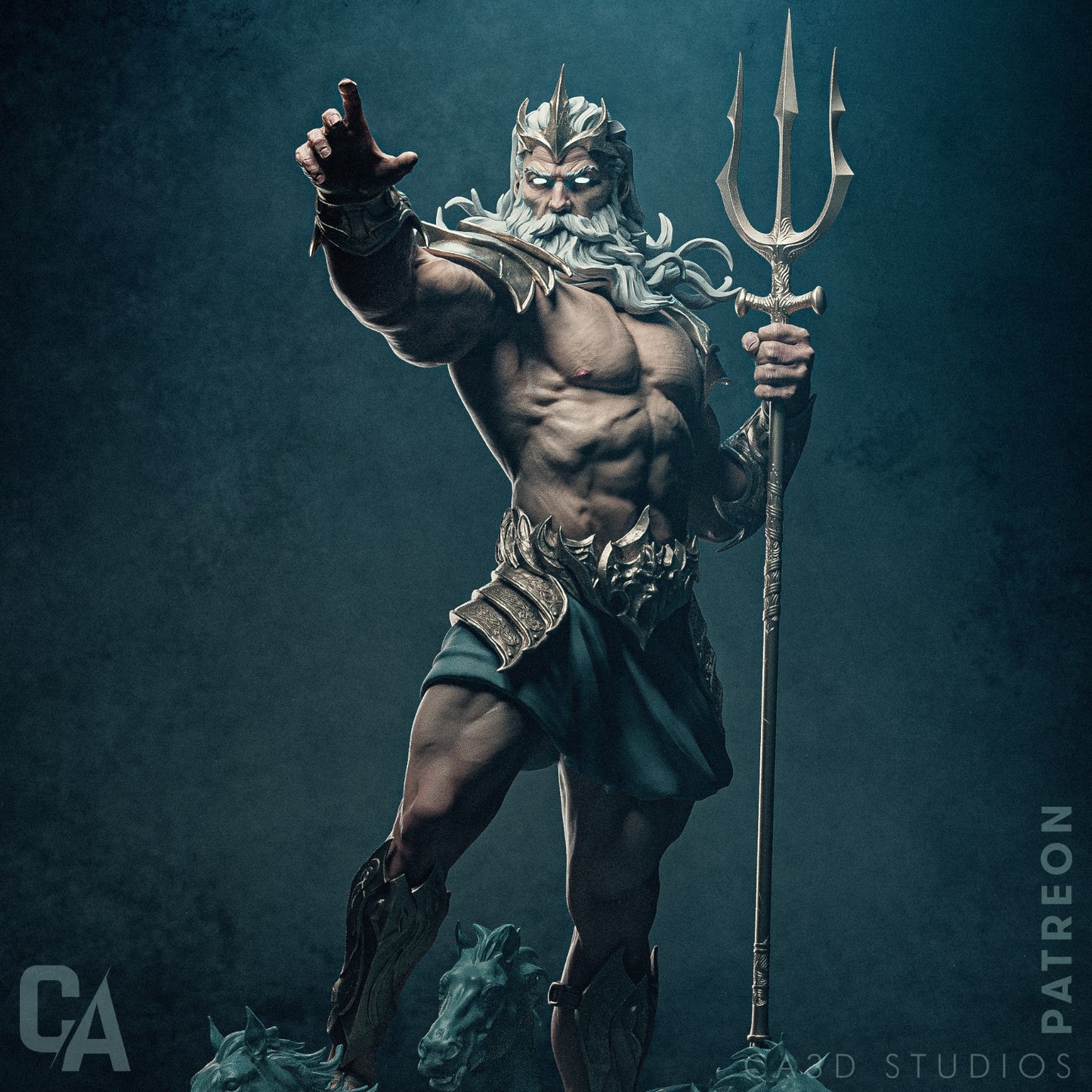 Poseidon Tidebreaker King resin kit – Unpainted 3D Printed Model kit