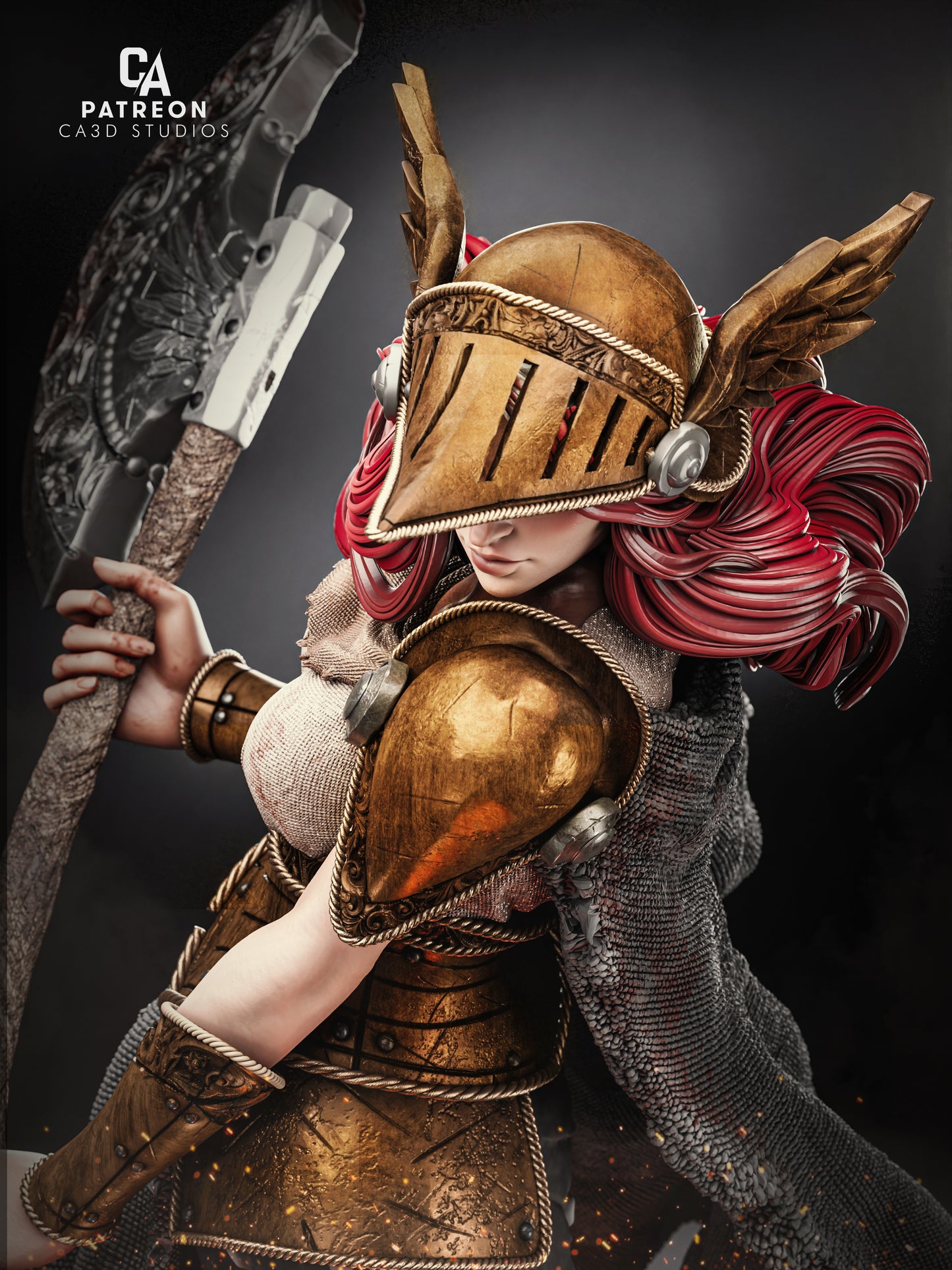 Valkyrie Malenia Style Elden Ring Unpainted Resin Garage Model Kit (1/6-1/12)