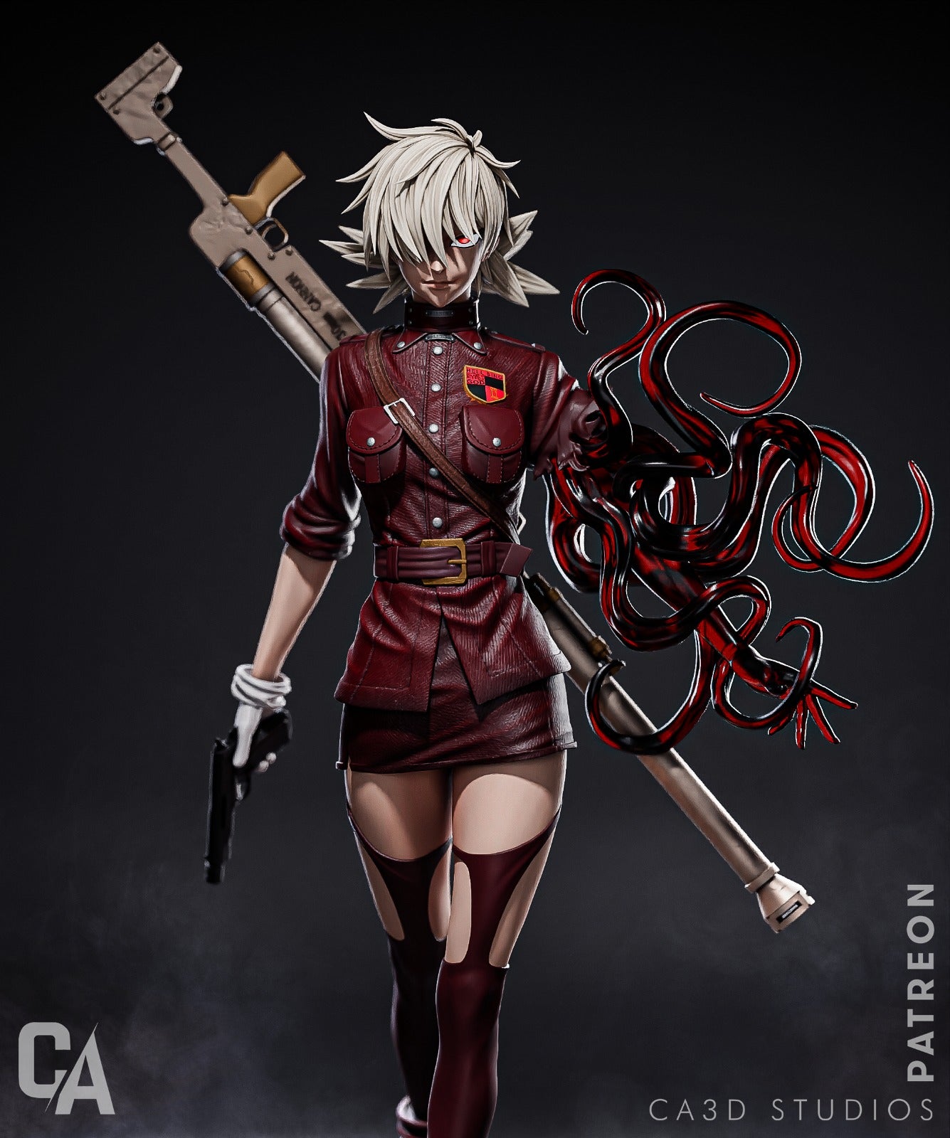 Seras Victoria style Nocturnal Soldier Girl resin kit – Unpainted 3D Printed Model kit