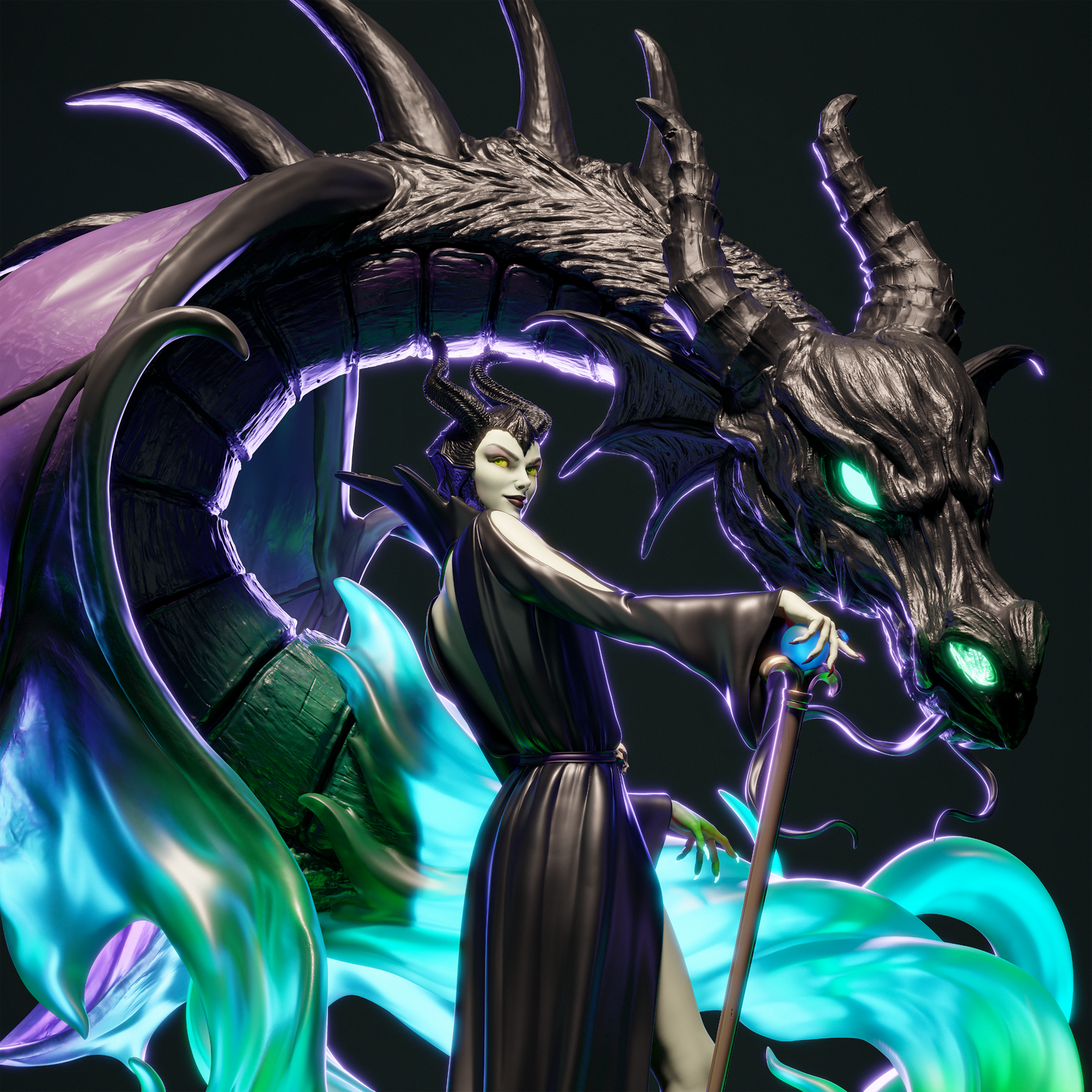 Maleficent resin kit – Unpainted 3D Printed Model kit