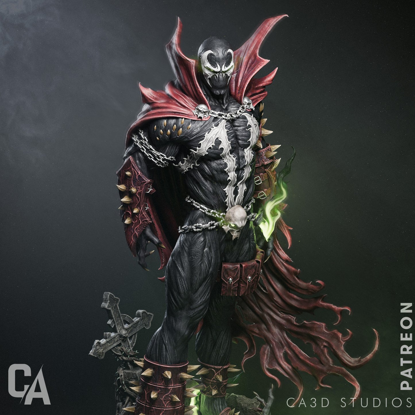 Spawn style Hellbound Avenger resin kit – Unpainted 3D Printed Model kit