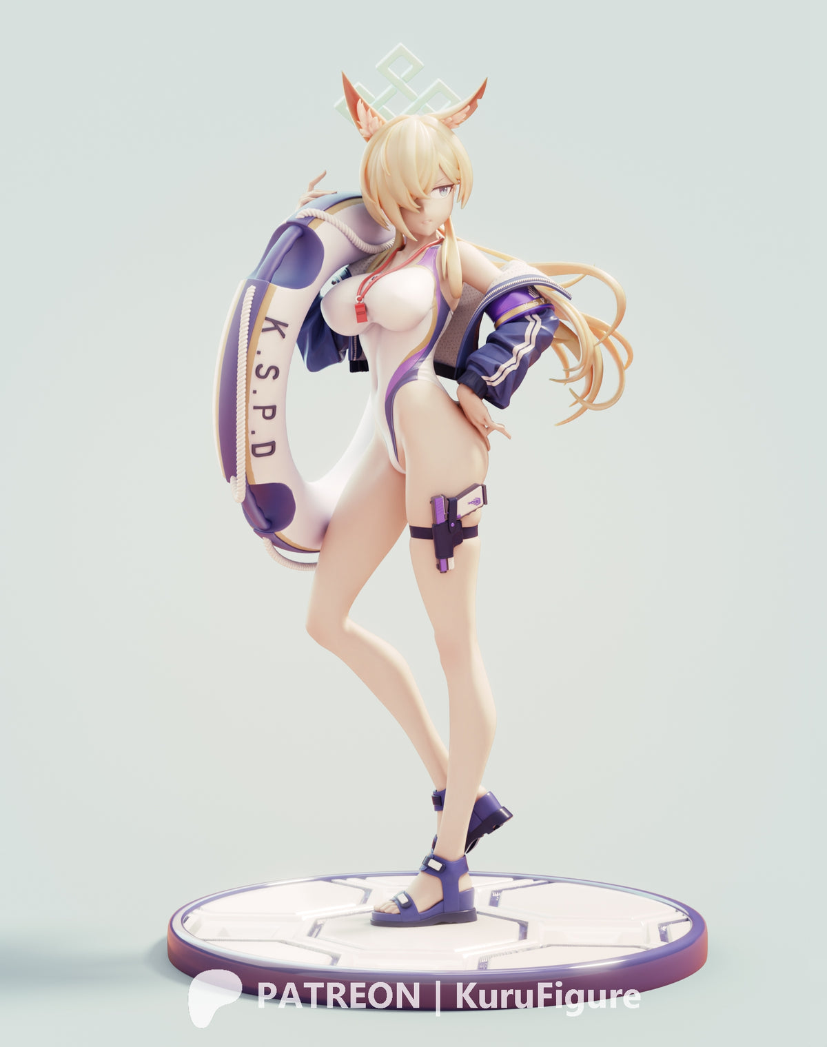 Blue Archive Ogata Kanna Unpainted Resin Kit (1/6-1/12)