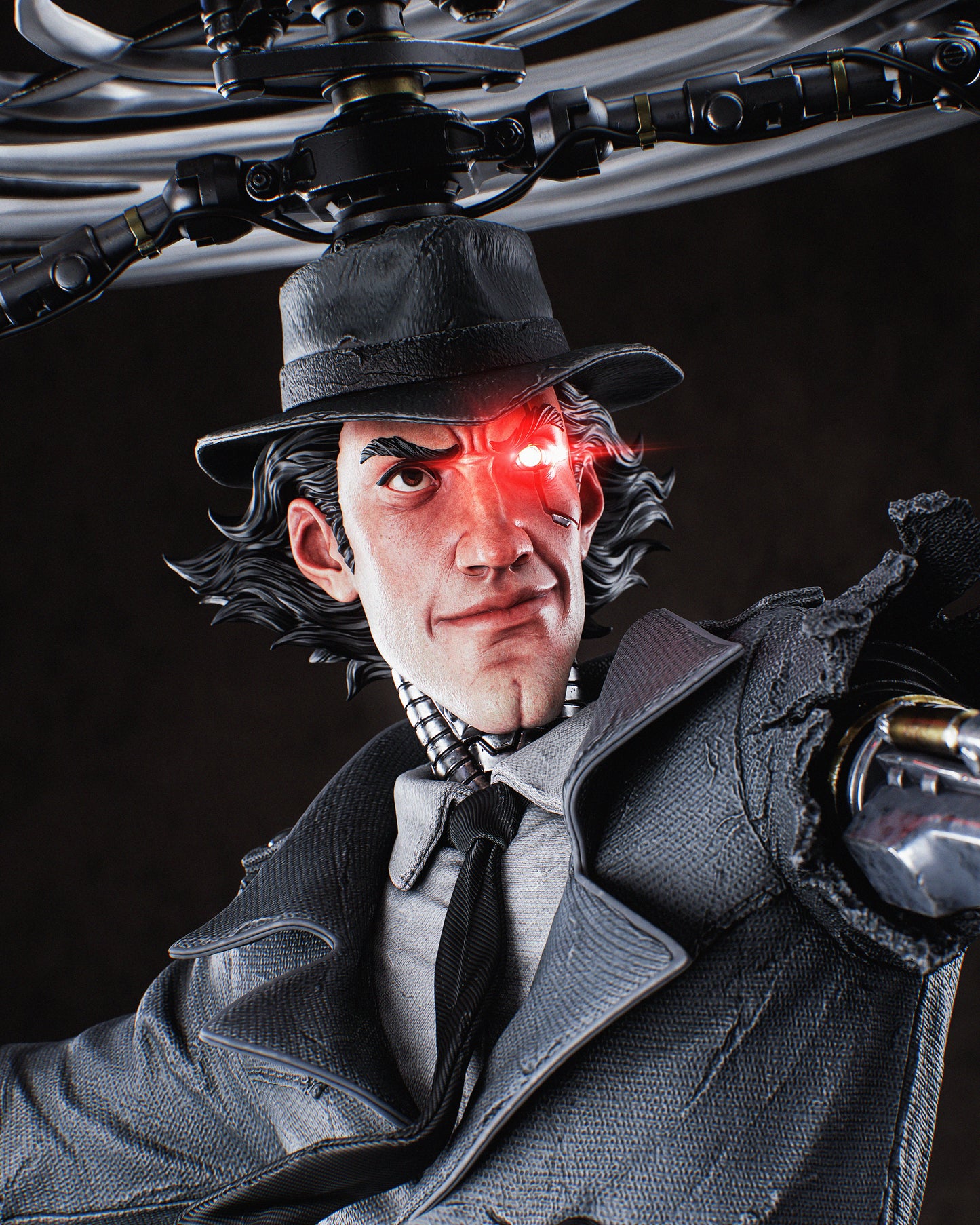 Inspector Gadget style Mechanical Detective resin kit – Unpainted 3D Printed Model kit