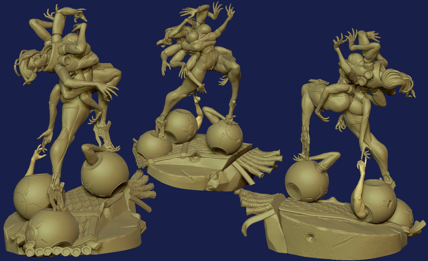 Mistral style Steel Serpent Girl resin kit – Unpainted 3D Printed Model kit