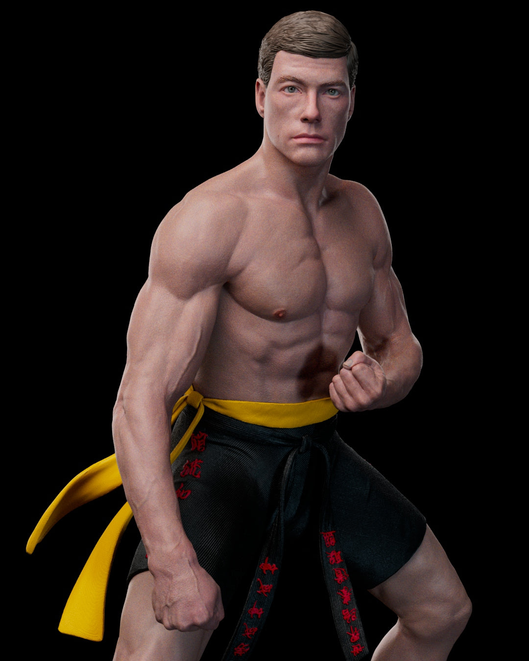 Frank Dux style Martial Arts Champion resin kit – Unpainted 3D Printed Model kit