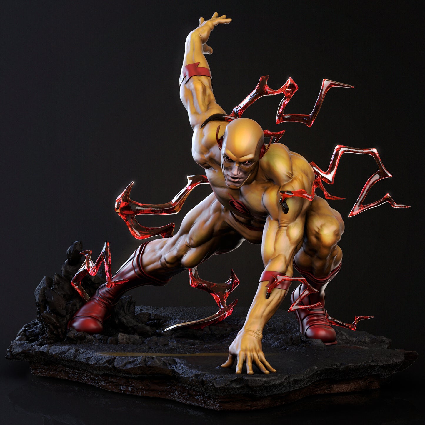 Reverse Flash style Crimson Bolt Hero resin kit – Unpainted 3D Printed Model kit