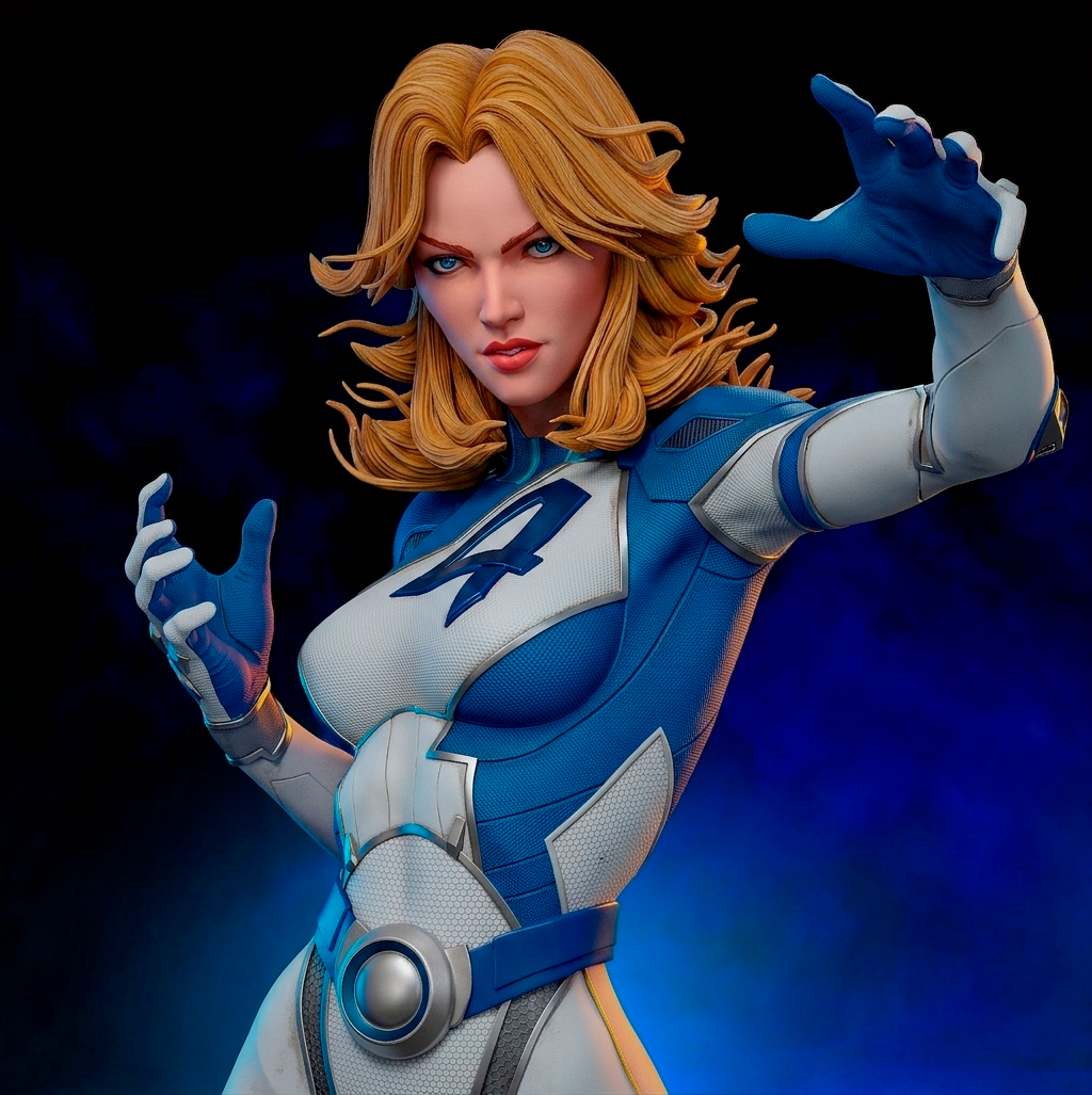Invisible Woman Style Marvel Unpainted Resin Garage Model Kit (1/6-1/12)