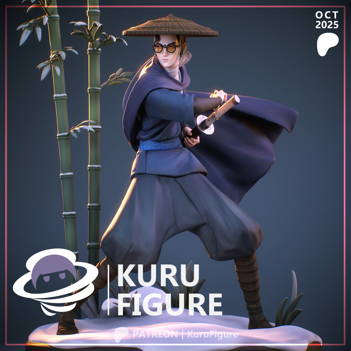 Mizu Style Blue Eye Samurai Unpainted Resin Garage Kit (1/6-1/12)