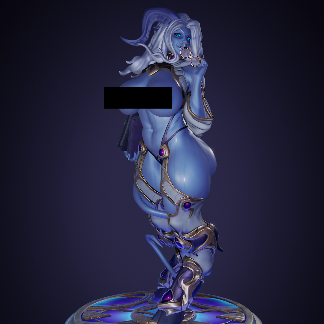 Draenei style Runebound Temptress resin kit – Unpainted 3D Printed Model kit