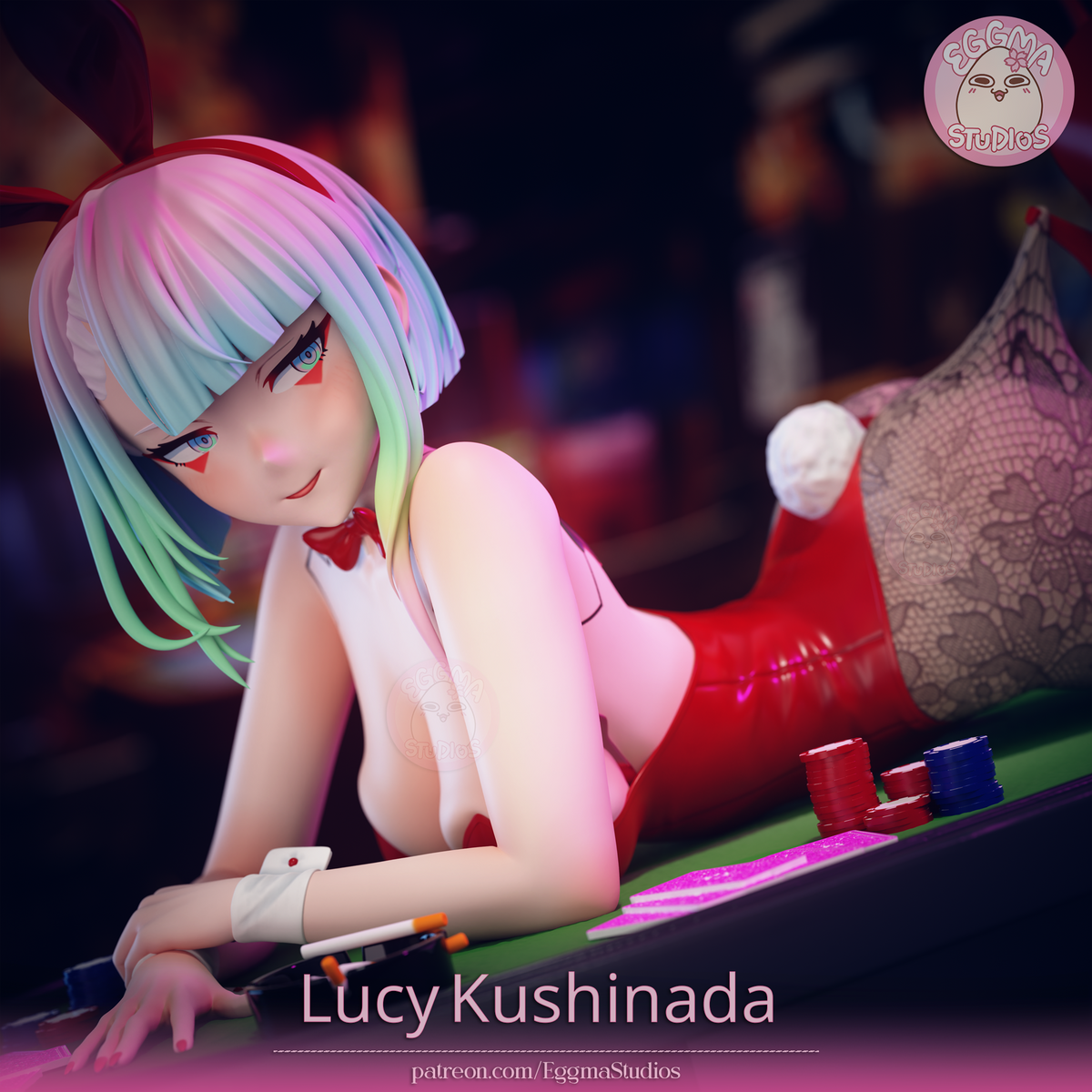 Bunny Rebecca & Lucy Style Cyberpunk Edgerunners Unpainted Resin Kit (1/6-1/12)