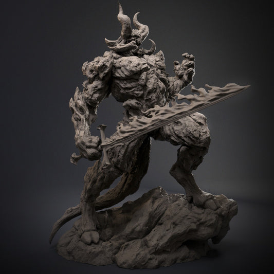 Sutur Style Fire Giant Resin Kit – Unpainted 3D Printed Model Kit