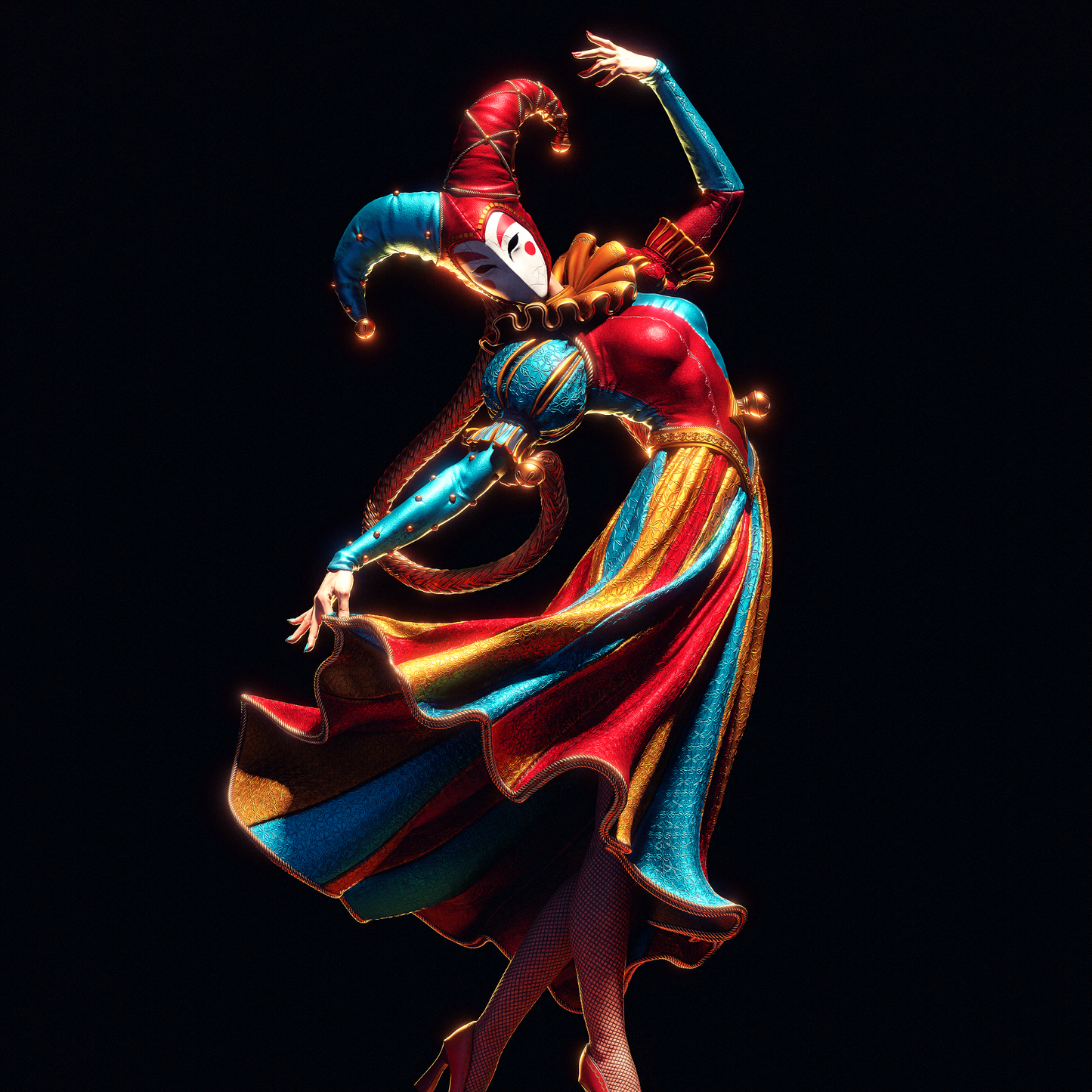 Jester Trickster Performer Resin Kit – Unpainted 3D Printed Model Kit