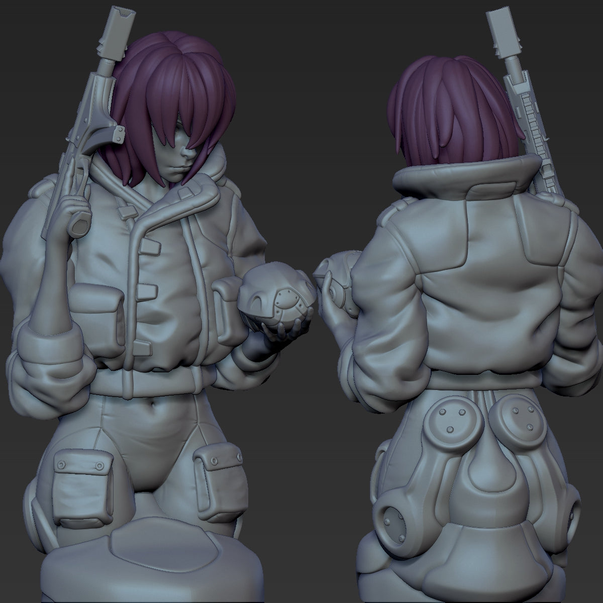 Major Motoko style Tactical Seduction Girl resin kit – Unpainted 3D Printed Model kit