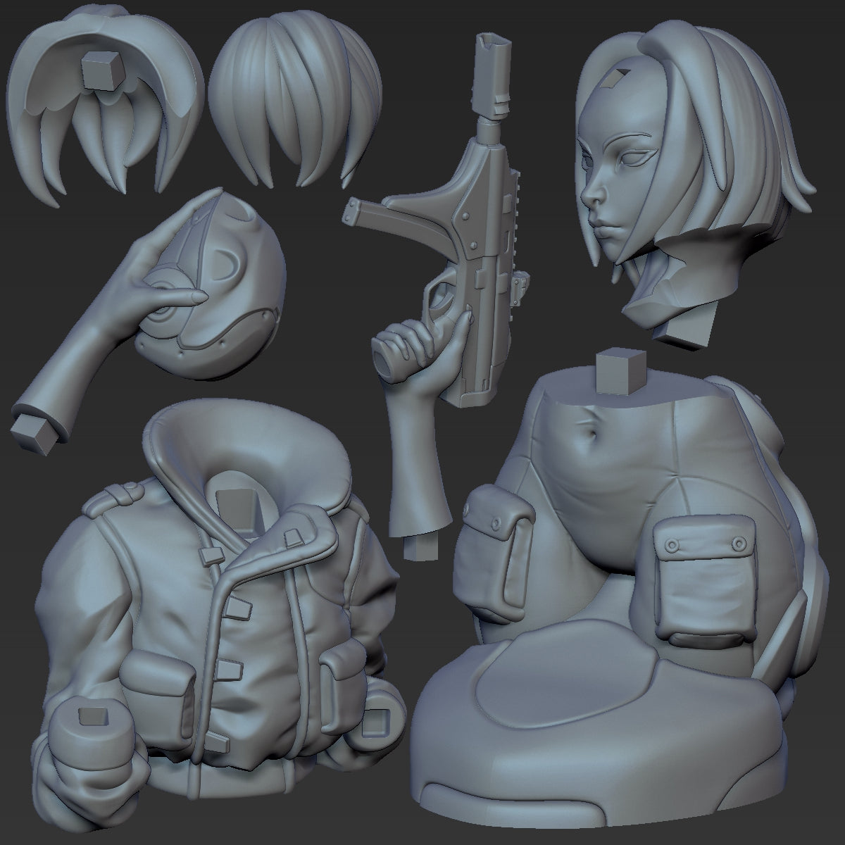 Major Motoko style Tactical Seduction Girl resin kit – Unpainted 3D Printed Model kit