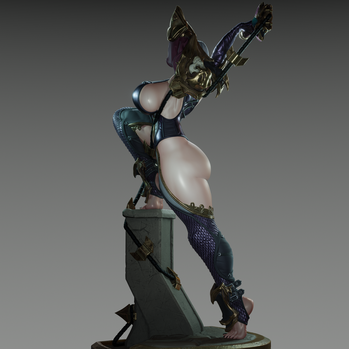 Ivy style Whipblade Temptress Girl resin kit – Unpainted 3D Printed Model kit