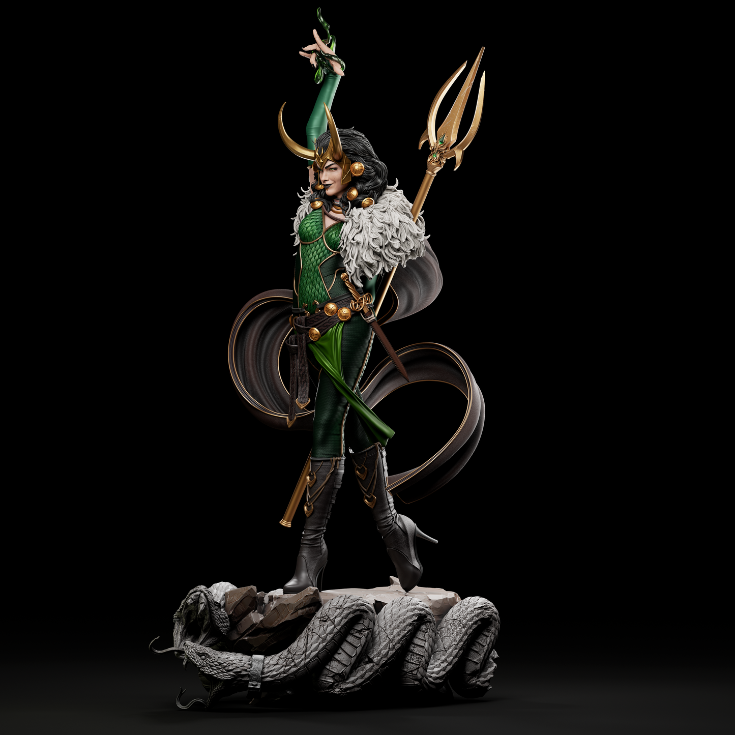 Lady Loki style Deceiver Queen resin kit – Unpainted 3D Printed Model kit