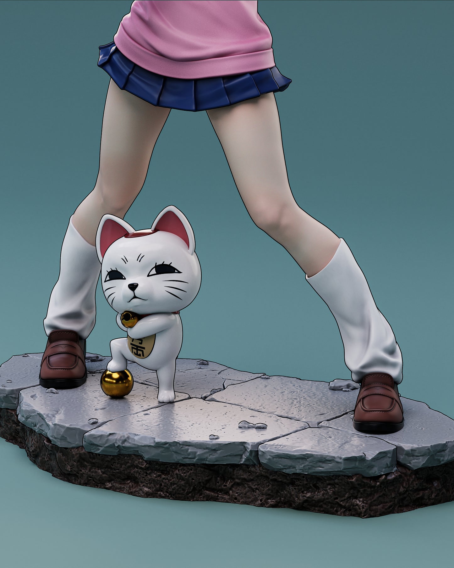 Momo Ayase style Occult Student Girl resin kit – Unpainted 3D Printed Model kit