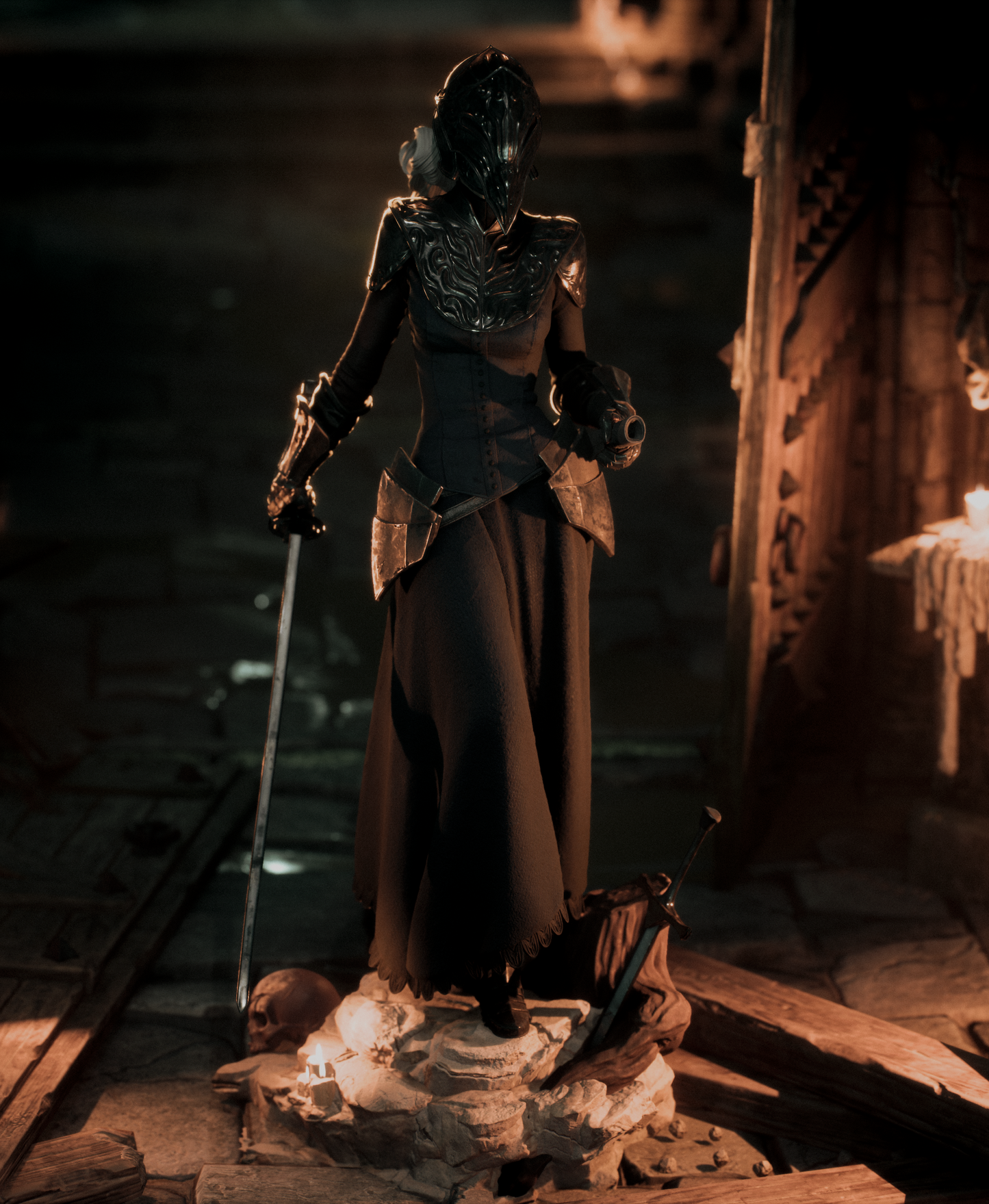 Yuria of Londor Style Dark Souls Unpainted Resin Garage Kit (1/6-1/12)