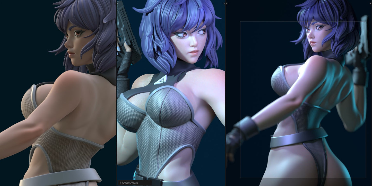 Motoko Style Ghost in the Shell Combat Resin Garage Kit (1/6-1/12)