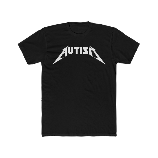 Autism Metal Shirt – Metallica Style Logo Tee, Neurodivergent Pride T-Shirt, Rock Band Parody Shirt