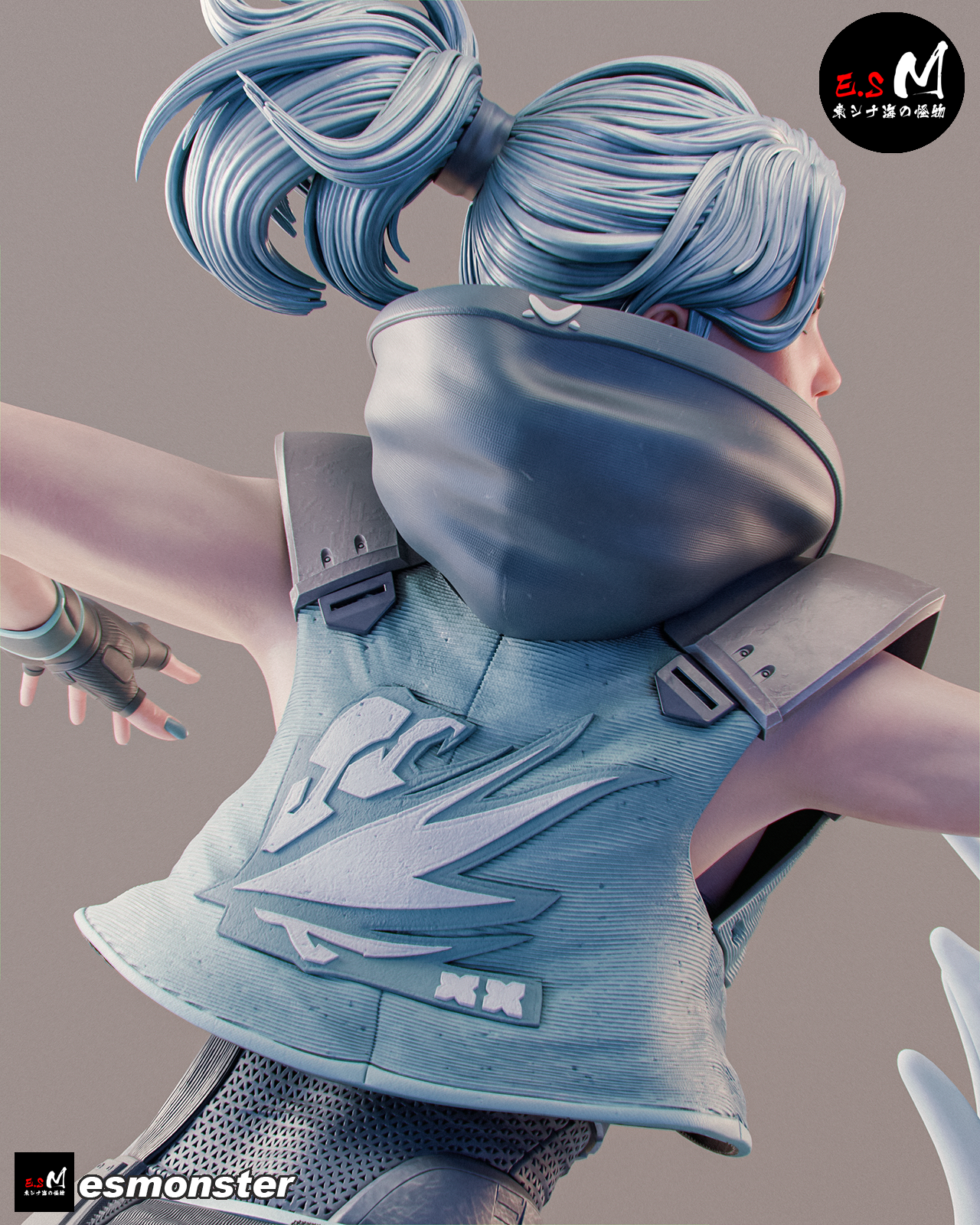 Jett Style Valorant Unpainted Resin Garage Model Kit (1/6-1/12)