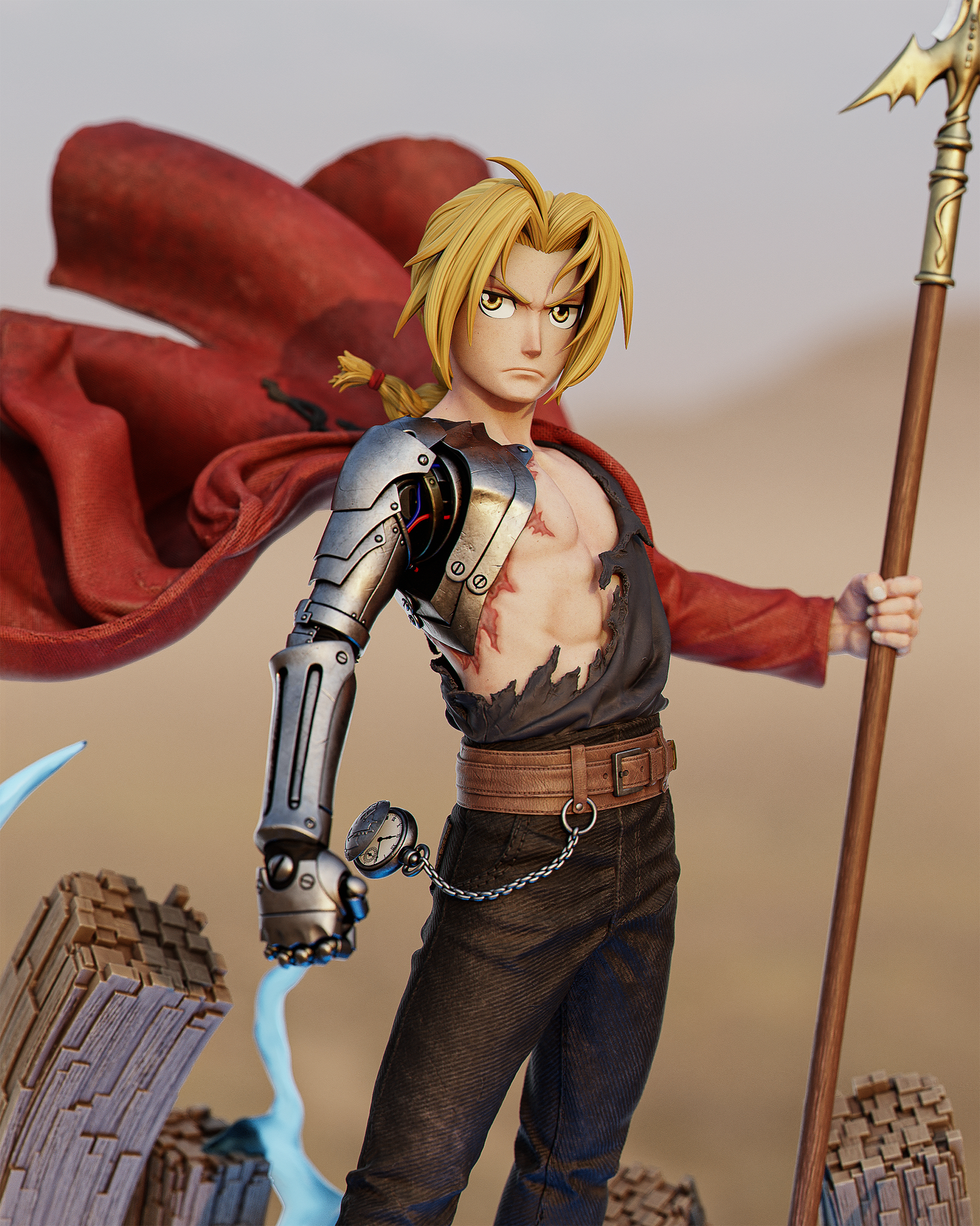 Edward Elric Style Fullmetal Alchemist Unpainted Resin Kit (1/6-1/12)