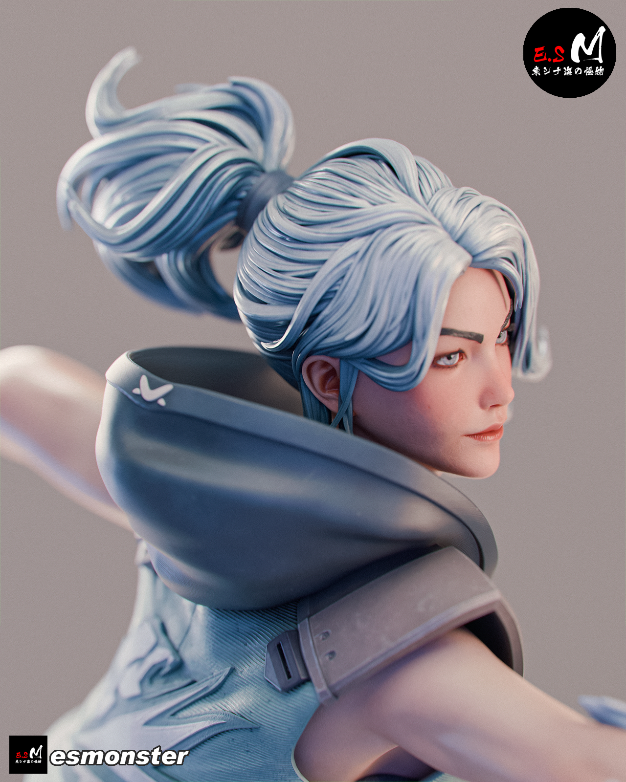 Jett Style Valorant Unpainted Resin Garage Model Kit (1/6-1/12)